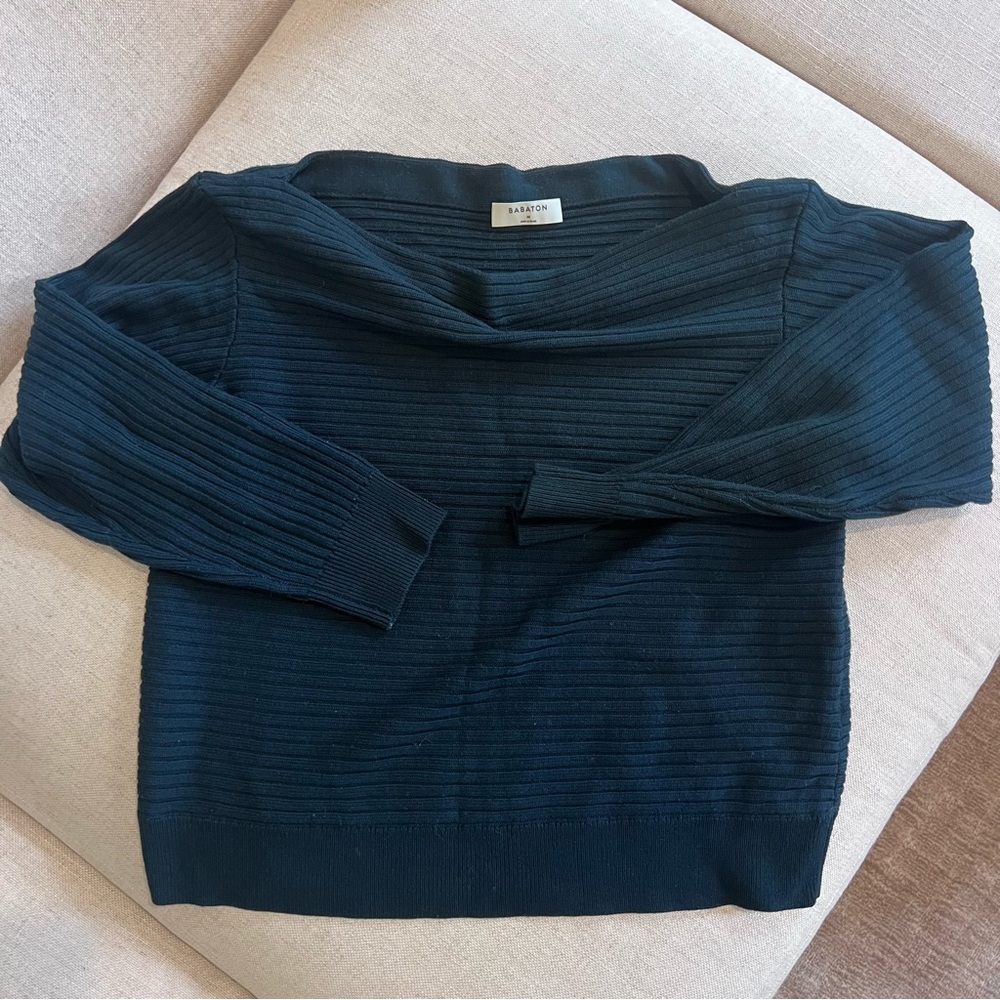 Babaton Luc emerald green boatneck sweater